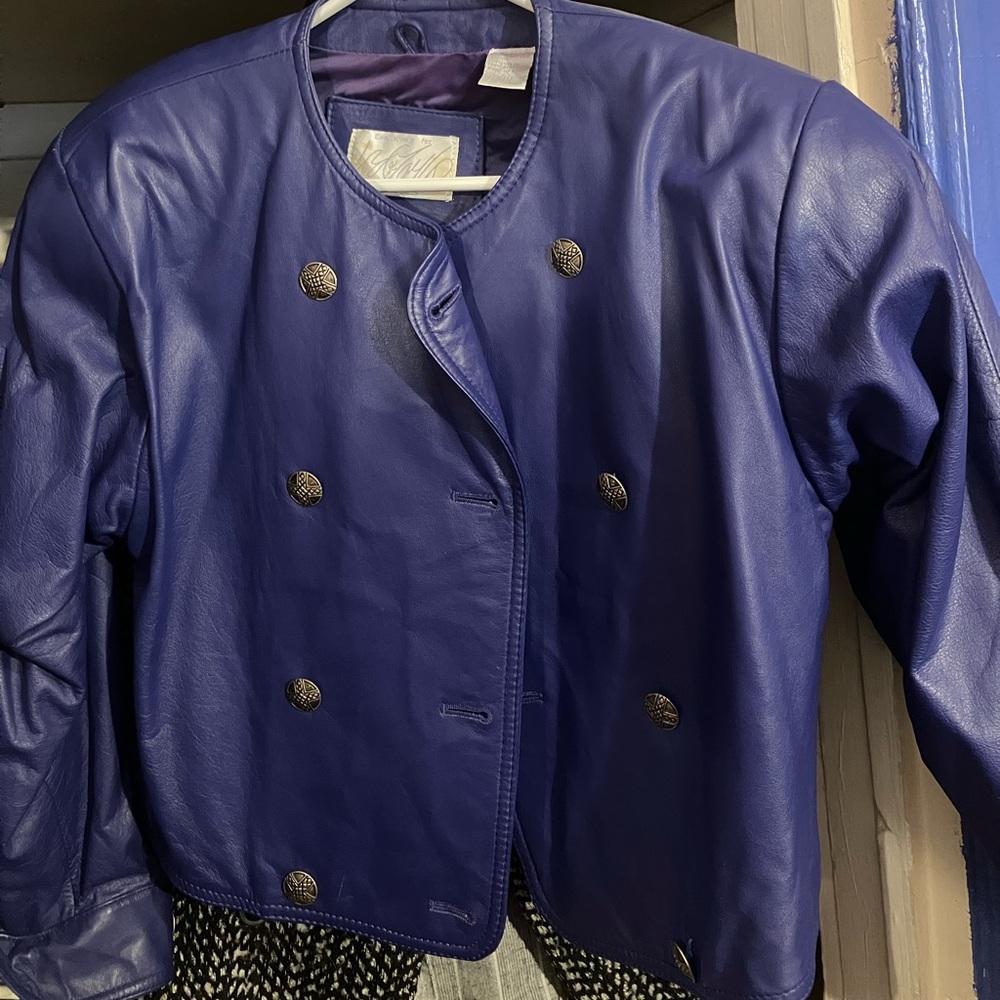 Purple Leather Jacket